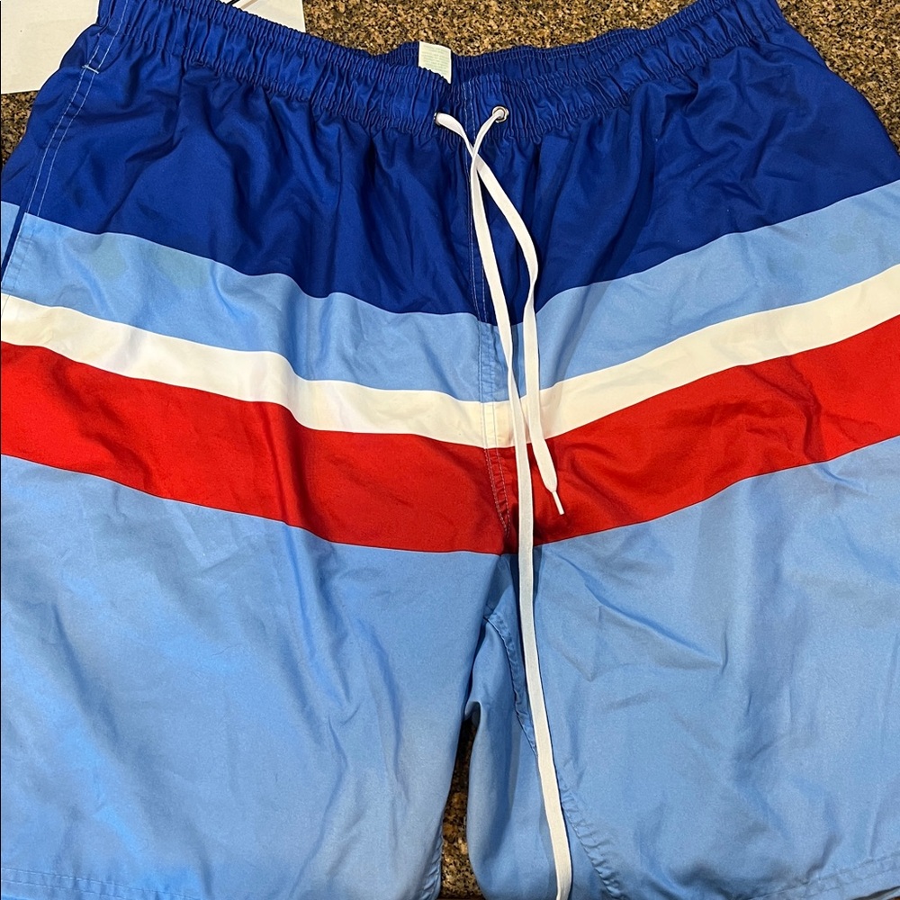Oasis Blue and Red Board Shorts